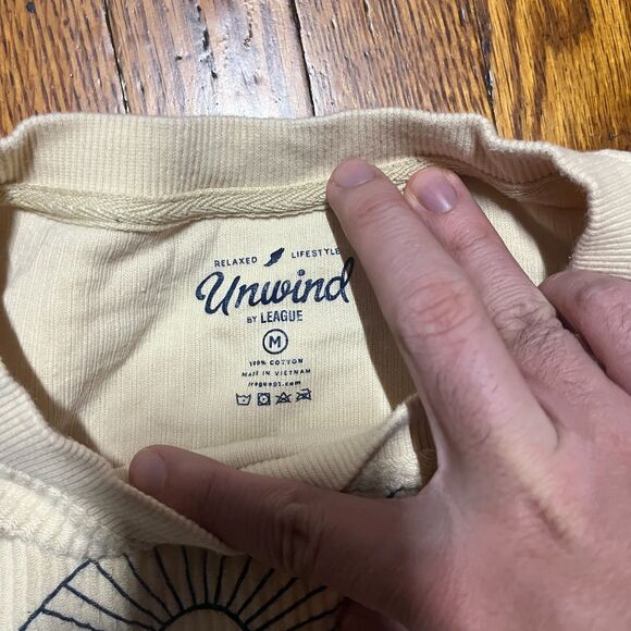 Unwind by League Lake Tahoe California Ribbed Cropped Sweater Women's M - Picture 4 of 10